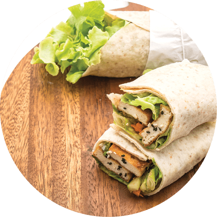 tofu wrap salad roll - healthy and vegan food