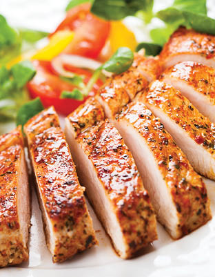 Grilled Turkey Breast with salad