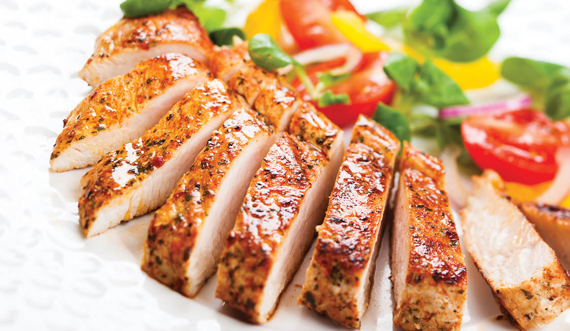 Grilled Turkey Breast with salad