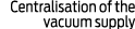 Centralisation of the vacuum supply