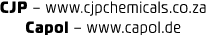 CJP – www.cjpchemicals.co.za Capol – www.capol.de