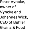 Peter Vyncke, owner of Vyncke and Johannes Wick, CEO of B hler Grains & Food