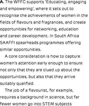 A. The WFFC supports ‘Educating, engaging and empowering’, where it sets out to recognise the achievements of women i...