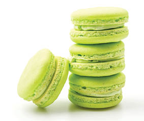 Macaron isolated white background