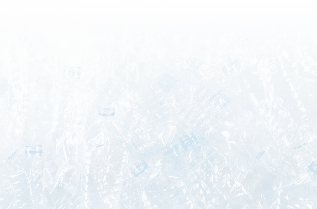 Top view of blue plastic bottles background. Recycle and World Environment Day concept