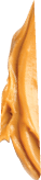 Creamy peanut butter on white background