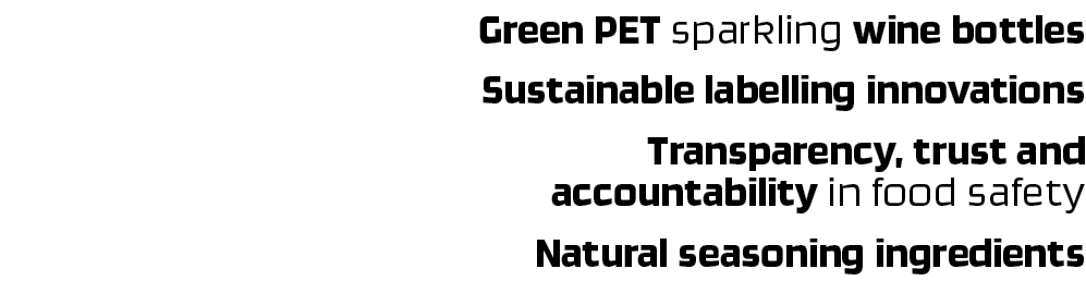 Green PET sparkling wine bottles Sustainable labelling innovations Transparency, trust and accountability in food saf...