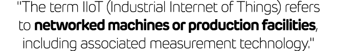 \“The term IIoT (Industrial Internet of Things) refers to networked machines or production facilities, including asso...