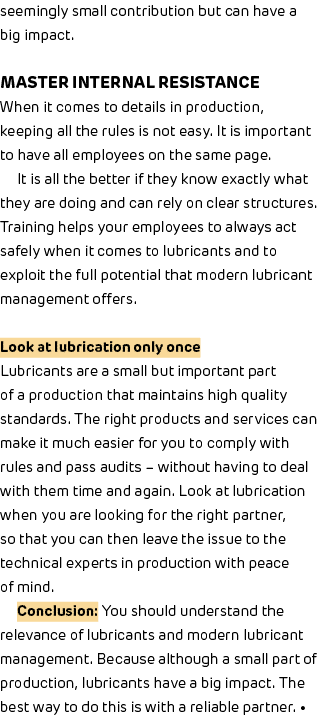 seemingly small contribution but can have a big impact. Master internal resistance When it comes to details in produc...