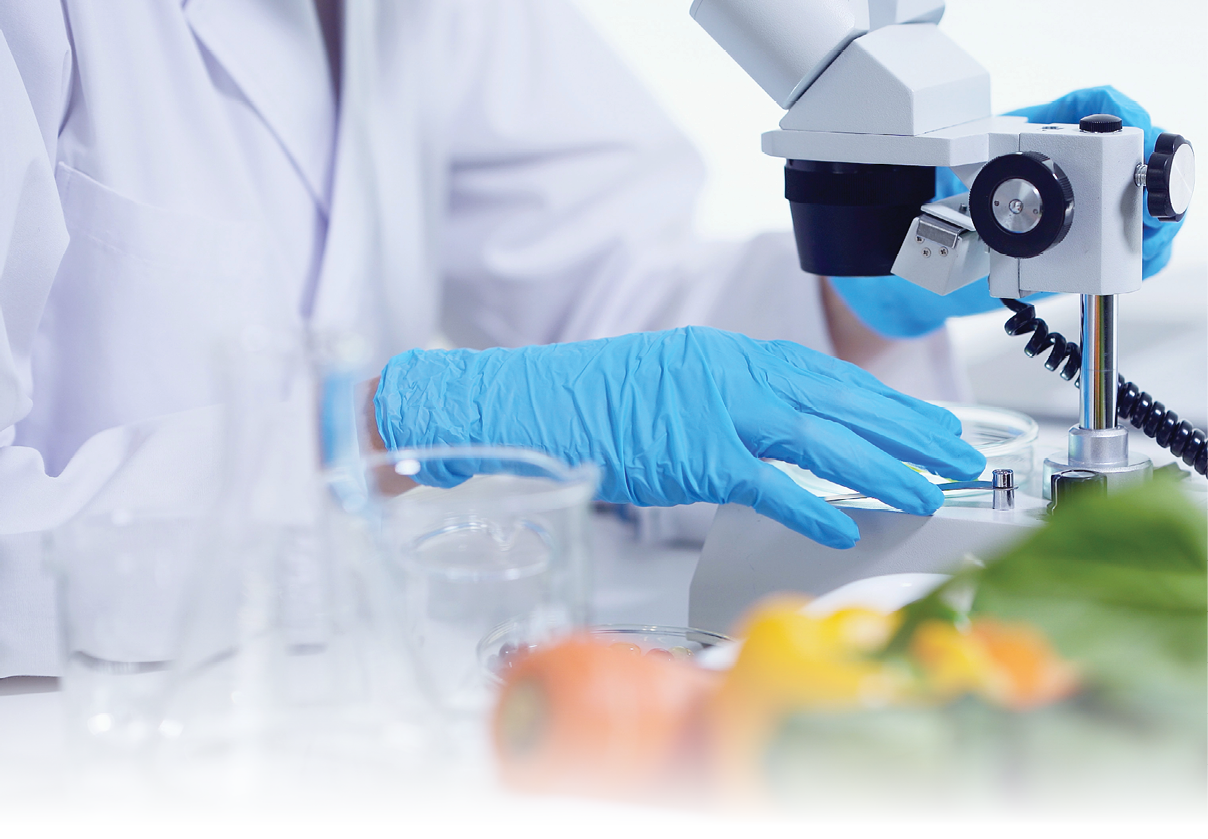 Biotechnology concept. Food tech. Nutritional science.