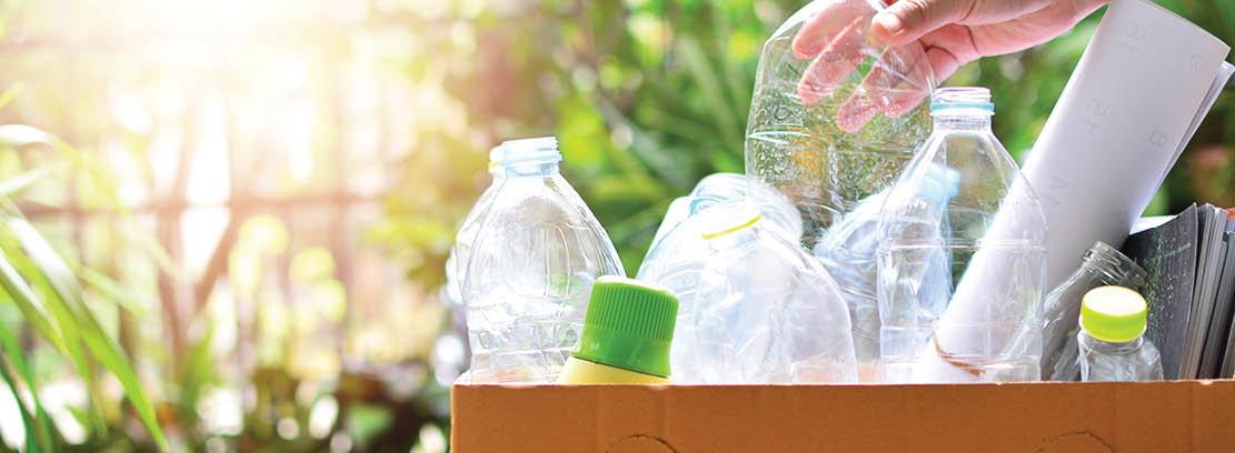 plastic bottle garbage for recycling concept reuse 