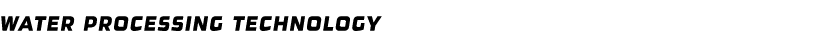 Water processing technology