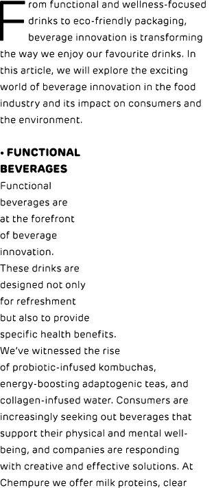 From functional and wellness focused drinks to eco friendly packaging, beverage innovation is transforming the way we...