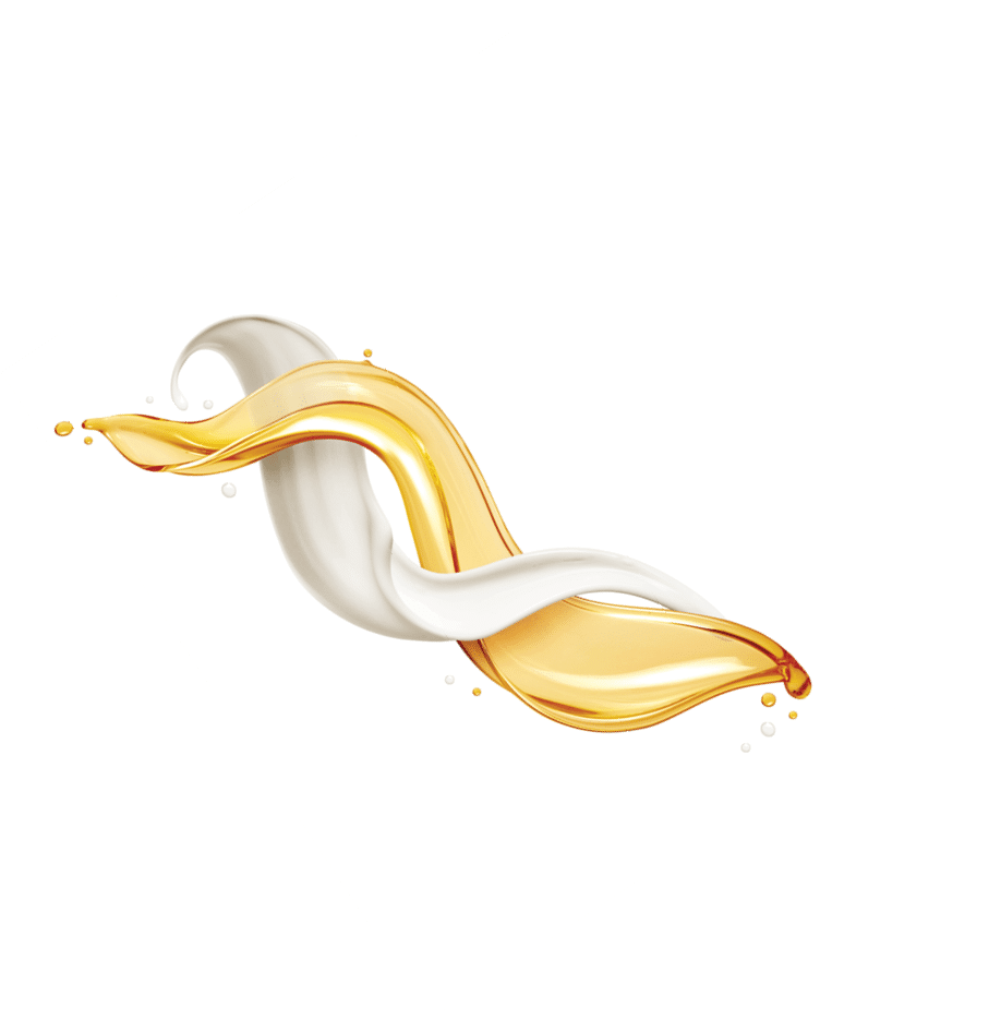 Beautiful milk and oily splashes isolated on a white background