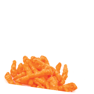 orange cheese flavoured snacks