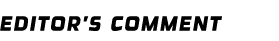editor’s comment