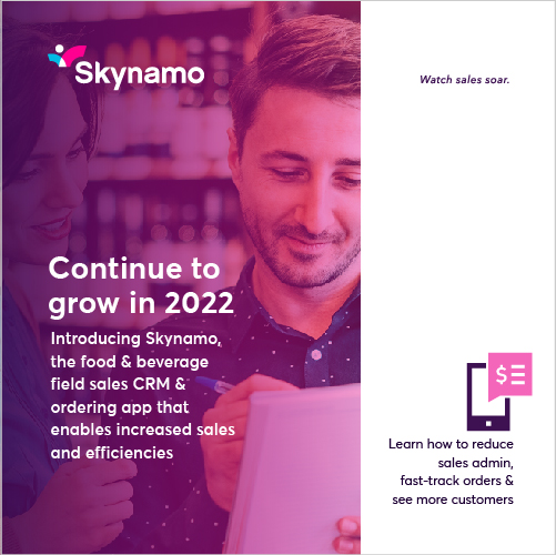 Continue to grow in 2022 – The food and beverage field sales CRM and ordering app that enables increased sales and efficiencies