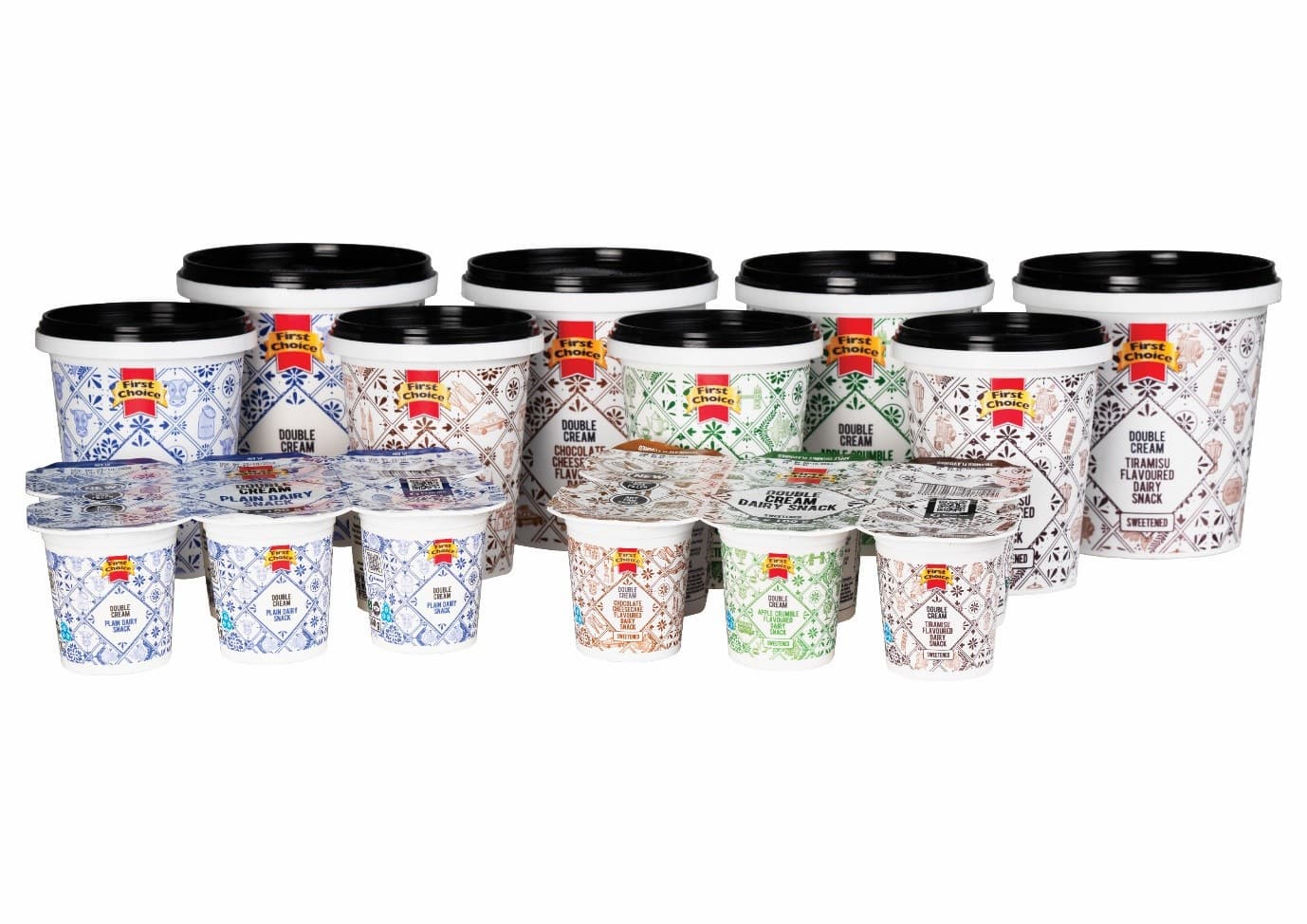 Introducing First Choice luxurious double cream dairy snacks